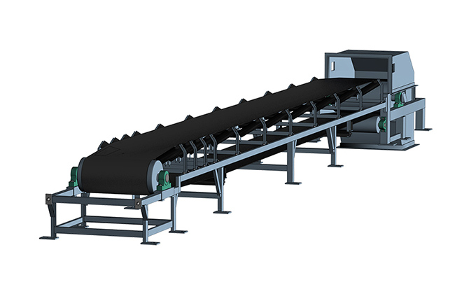 采用了結(jié)構(gòu)緊湊、剛性好、強(qiáng)度高的三角形機(jī)架，機(jī)架部分、中間架和中間架支