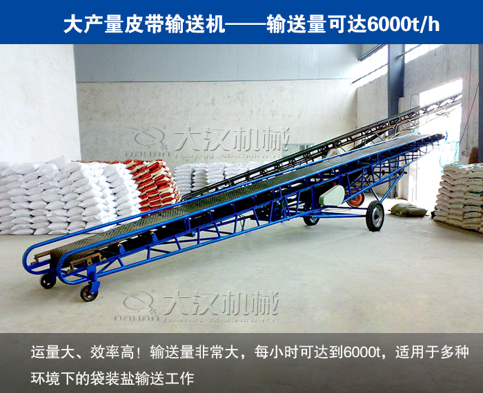 袋裝鹽皮帶輸送機(jī)