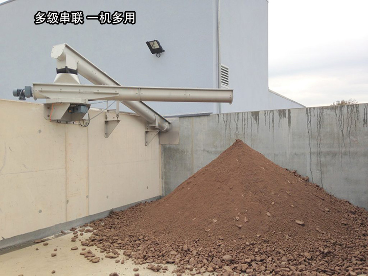 污泥輸送可多級串聯(lián)式安裝，超長間隔輸送物料